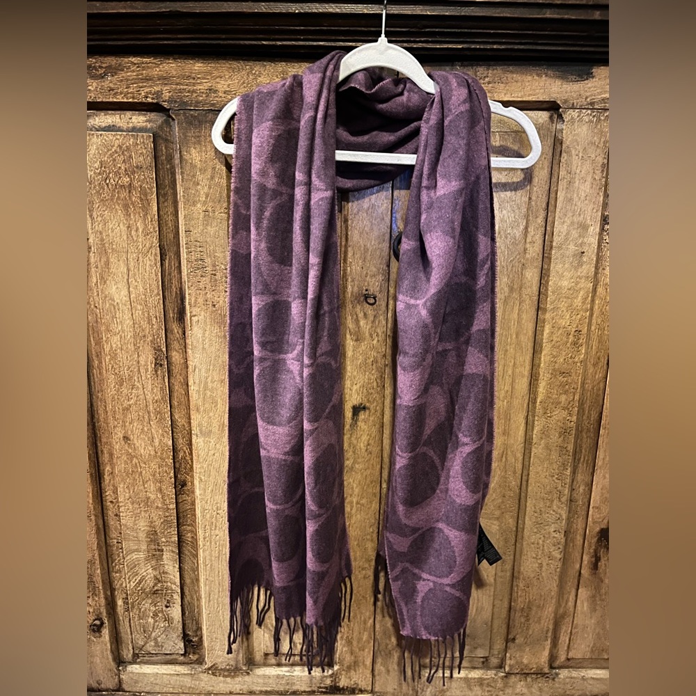 Like New Purple Coach Scarf
